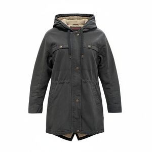 Women's sherpa Lined Tough Duck Winter Parka Jacket With Hood